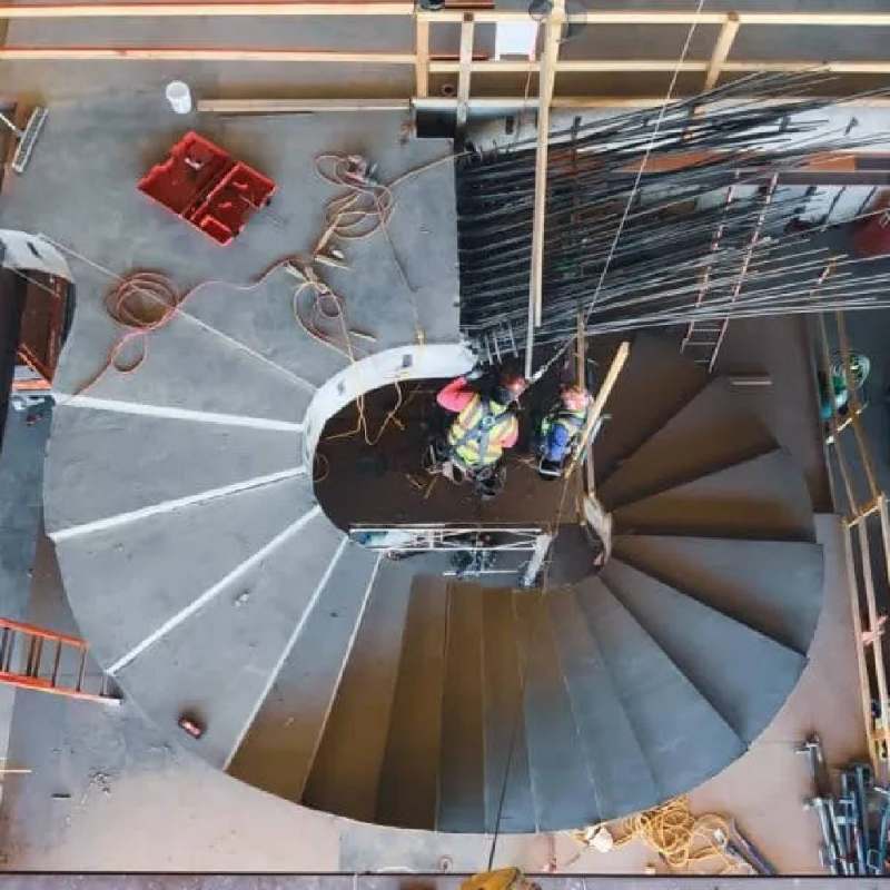 Interior stair fabrication